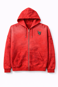 VALUED Distressed Zip Hoodie (infared/orange) LIMITED