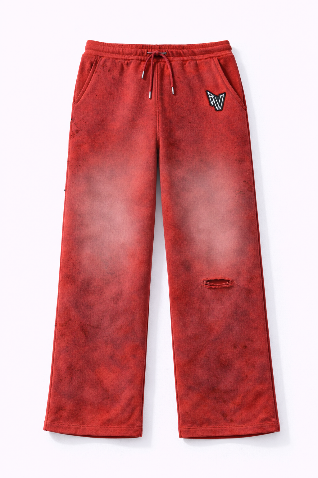 Valued distressed sweat pants (infared) LIMITED